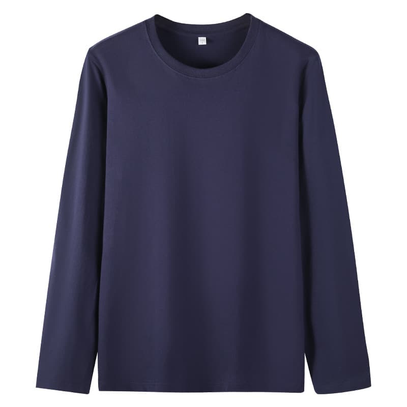 Navy blue [180g pure cotton long sleeves]