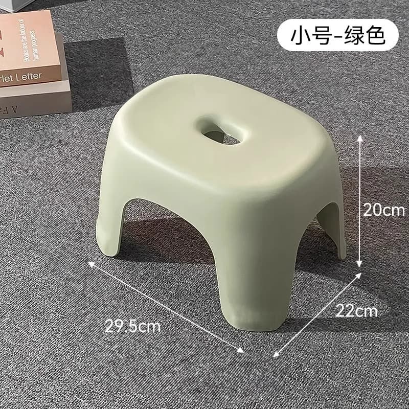 Bathroom low stool - small size, green, 29.5*20*22