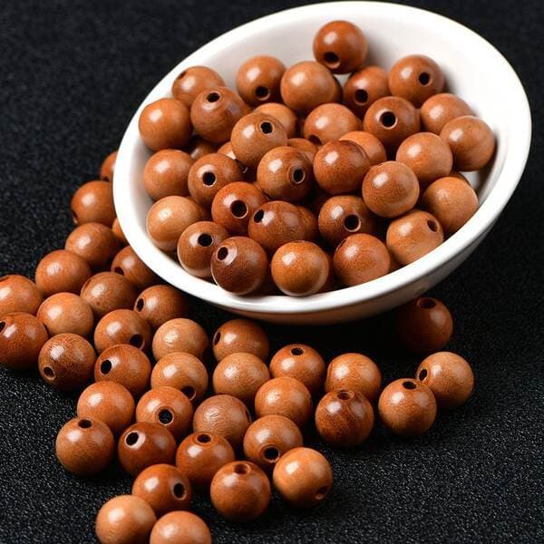 Jujube ağacından dəyirmi muncuqlar, DIY bilərziklər və zərgərlik üçün