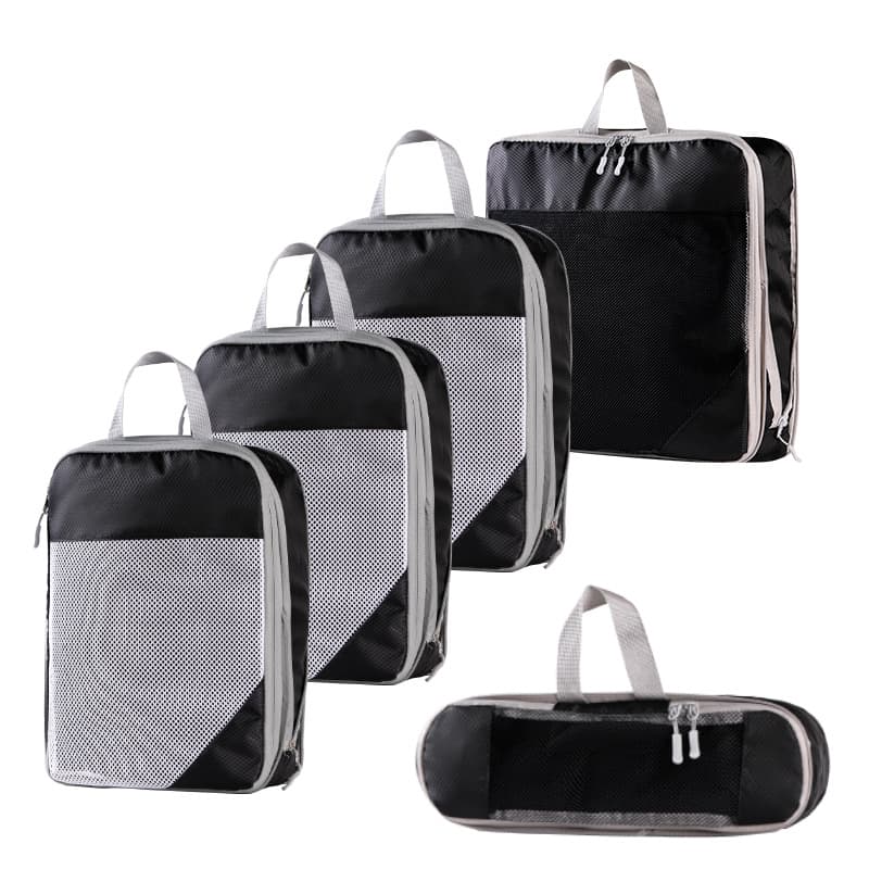Five-piece set with net black