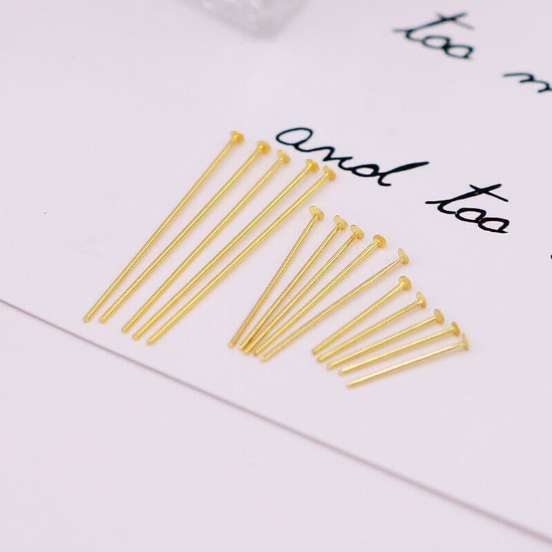 18K genuine gold T-pin