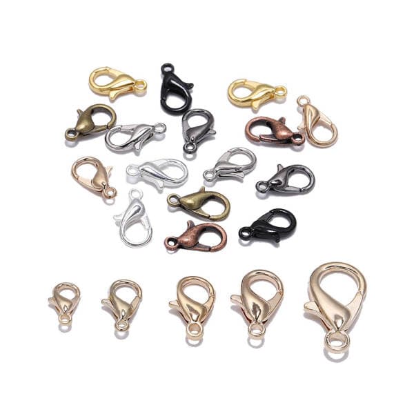 Sink ərintisi xərçəng qısqacı, 50 ədəd/paket, boyunbağı, bilərzik, açarlıq üçün DIY zərgərlik aksesuarları.