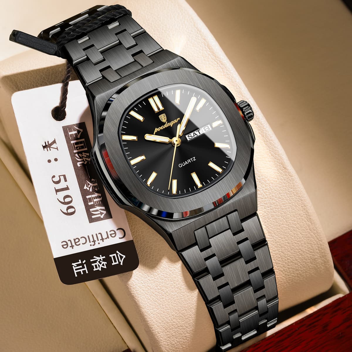792 black shell black surface steel belt model