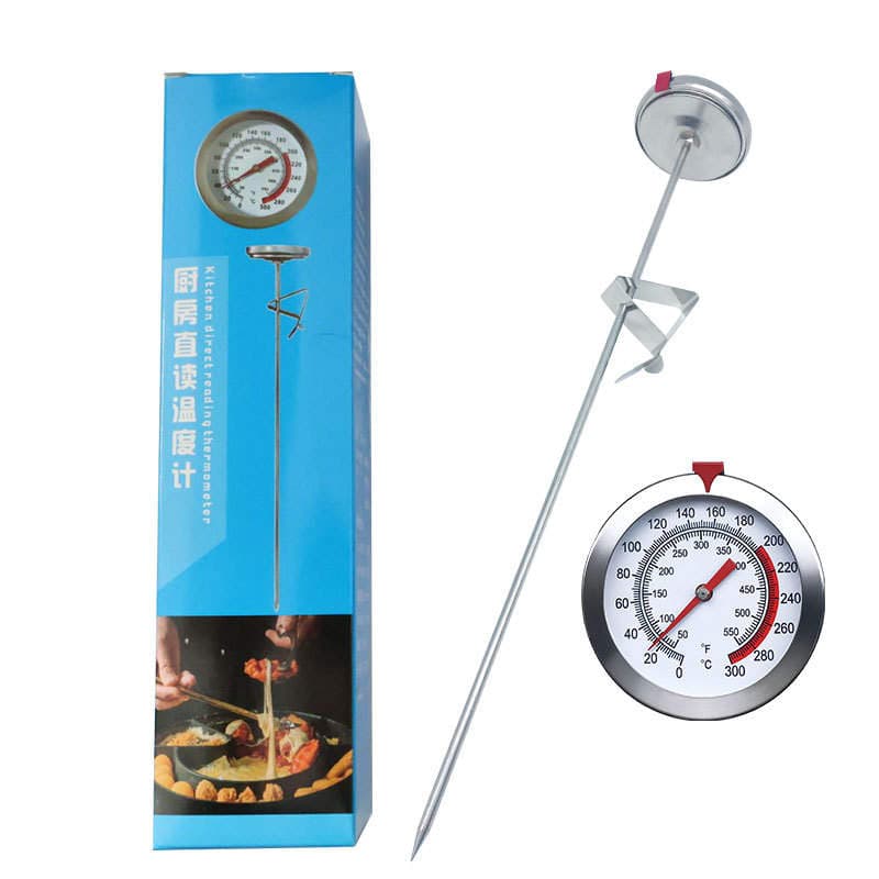 Food Oil Thermometer for Kitchen Use, All-Metal Stainless Steel Oil Temperature Thermometer, Probe-Type Frying Thermometer 5