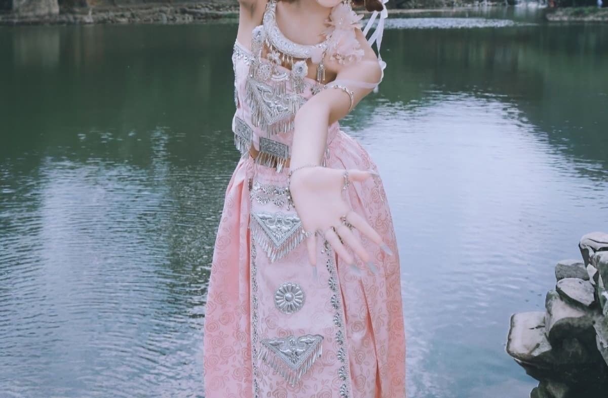 Pink chest wrap + skirt (rose original version)