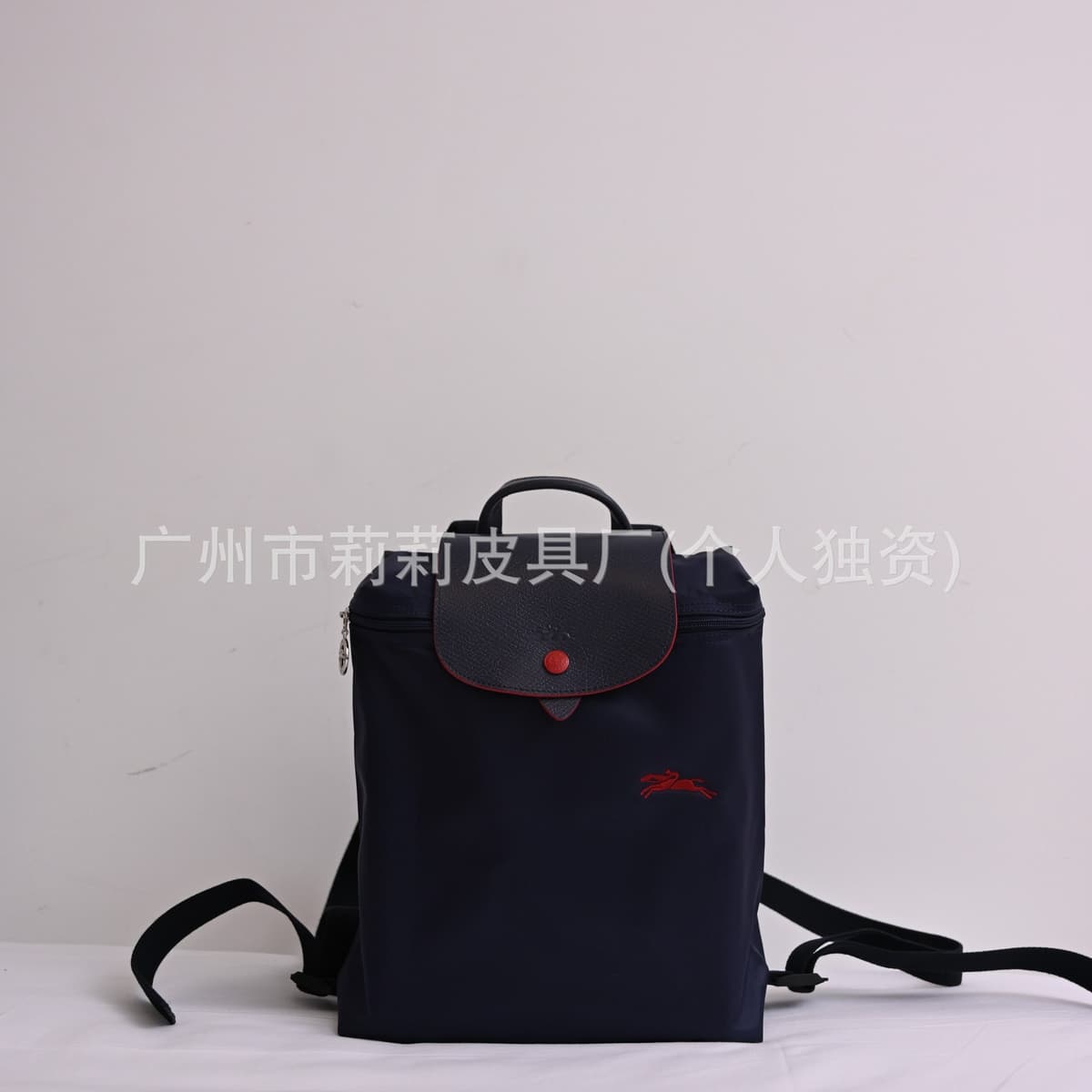 Original factory leather backpack - navy blue edition