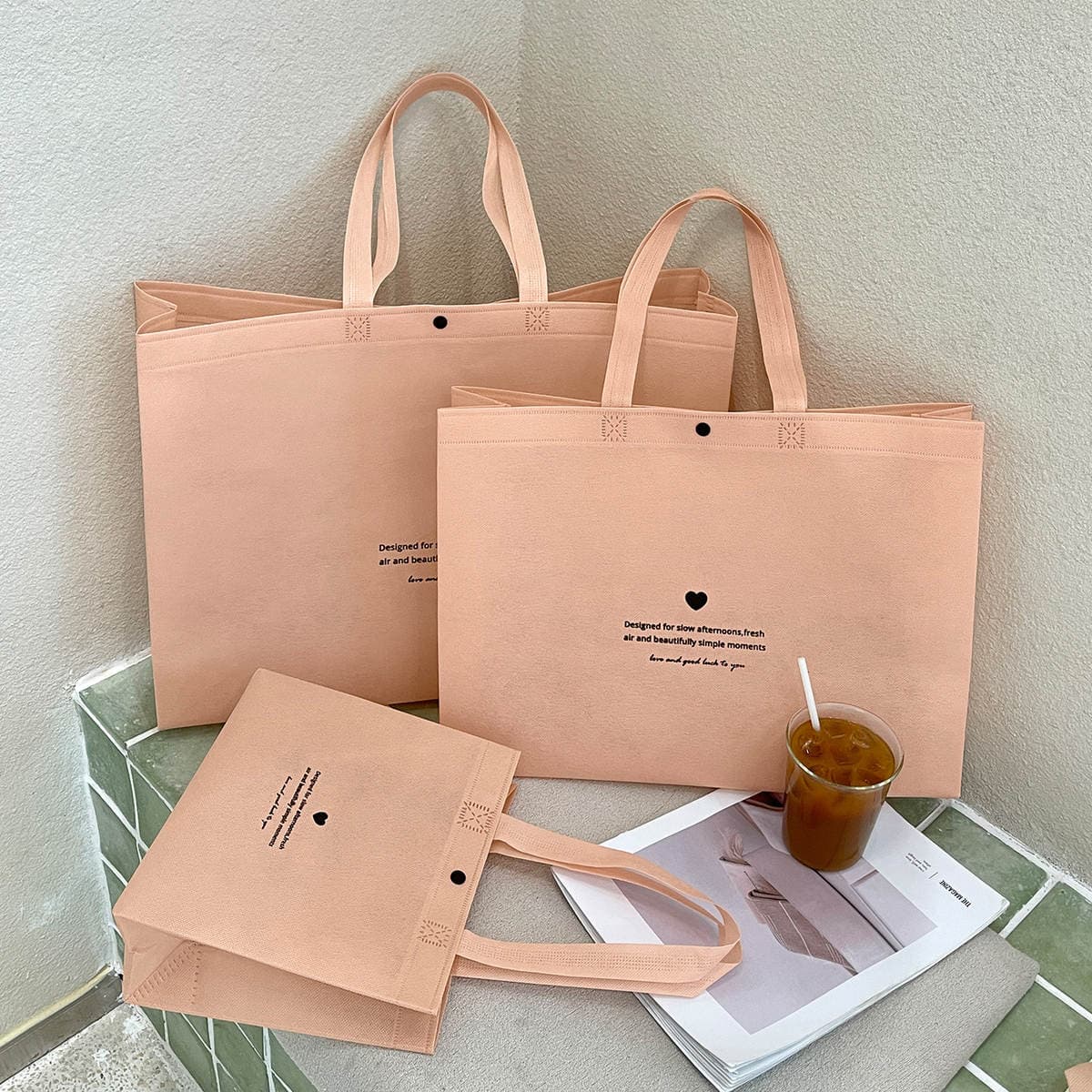 Non-Woven Fabric Tote Bags for Clothing Stores, Customizable with Logo, Eco-Friendly Packaging, High-End, Exquisite, Thickened Packaging Bags 3