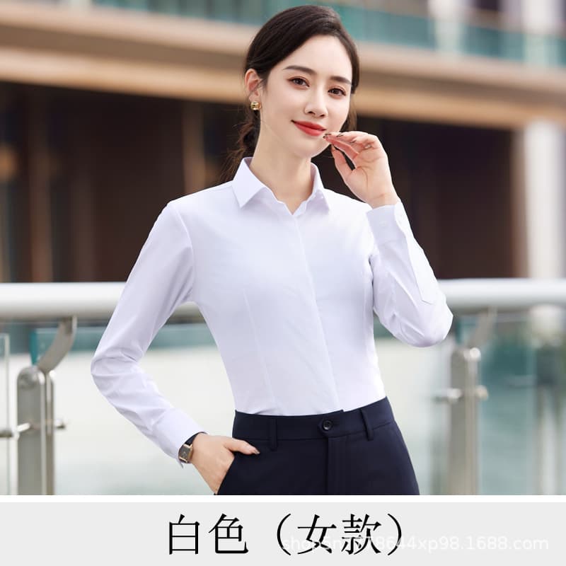 Women's long sleeve white shirt
