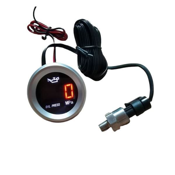 Cross-border car 12/24v Universal round Digital Display oil gauge round 52MM with sensor flashing alarm electronic