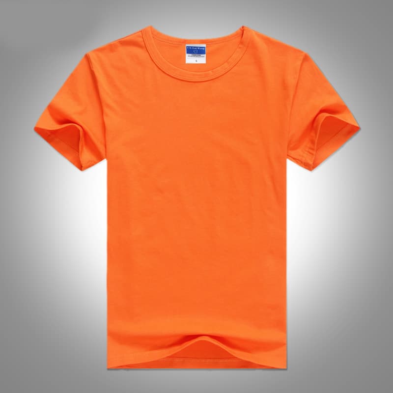 Solid color short sleeve orange (men's style