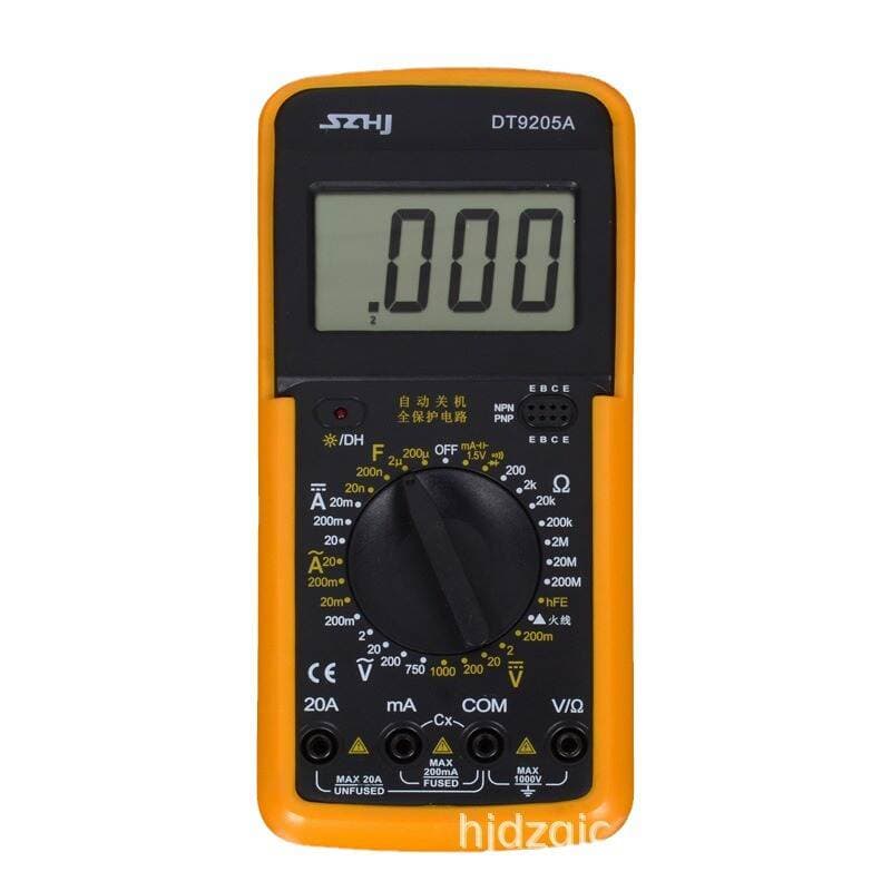Hengjiang DT9205A Yüksək Dəqiqlikli Kiçik Portativ Rəqəmsal Multimetr (elektrikçilər üçün) 5