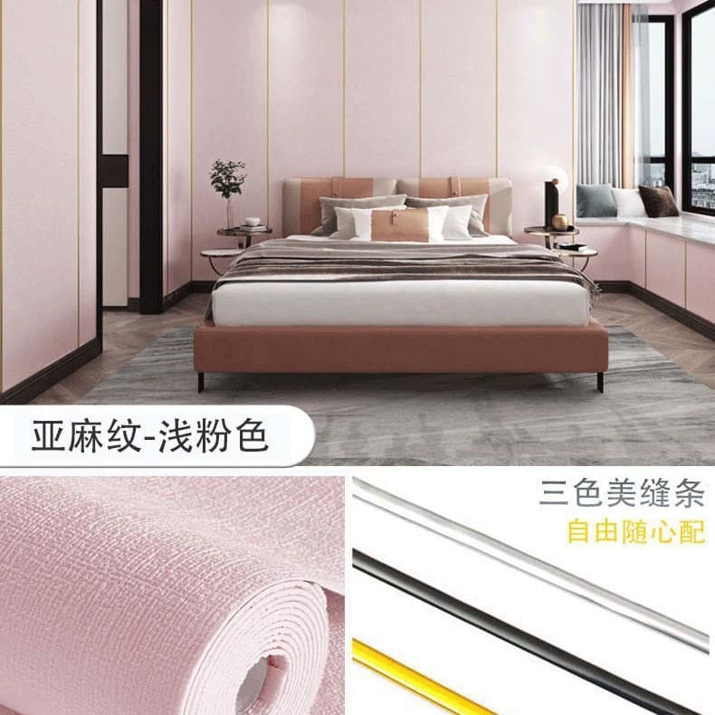 Linen pattern light pink [strong glue thickening and environmental protection]