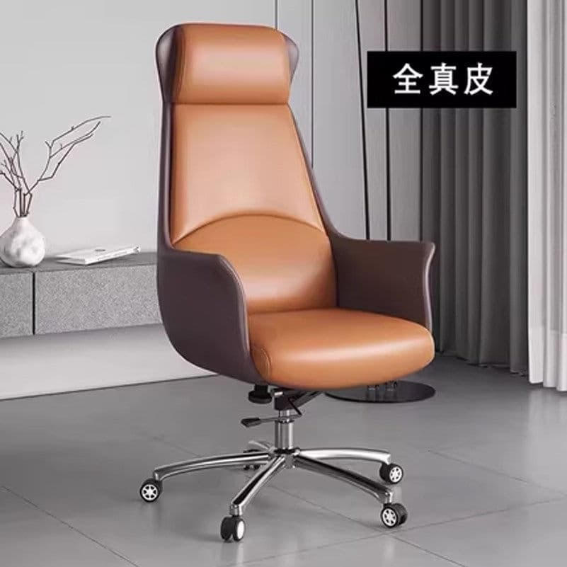 Brown + dark brown [upgraded genuine leather thickened sponge cushion]