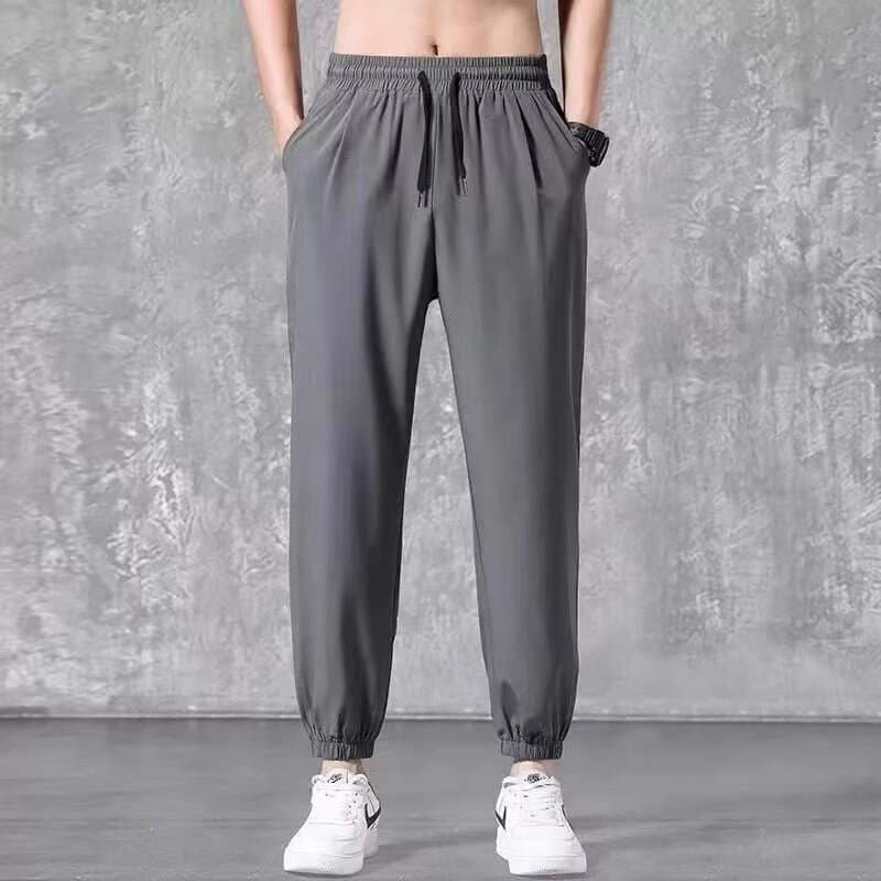 Pants Men's Summer Thin Ice Silk Quick-drying 2022 New Arrival Loose Sports Trendy All-match Leg-toe Casual Trousers 4