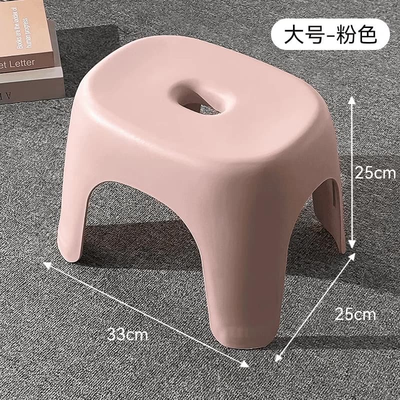 Bathroom low stool - large size in pink 33*25*25