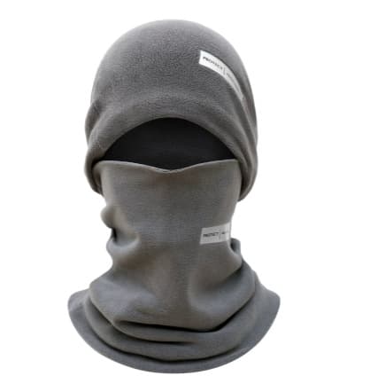 Hat + scarf set [dark gray]