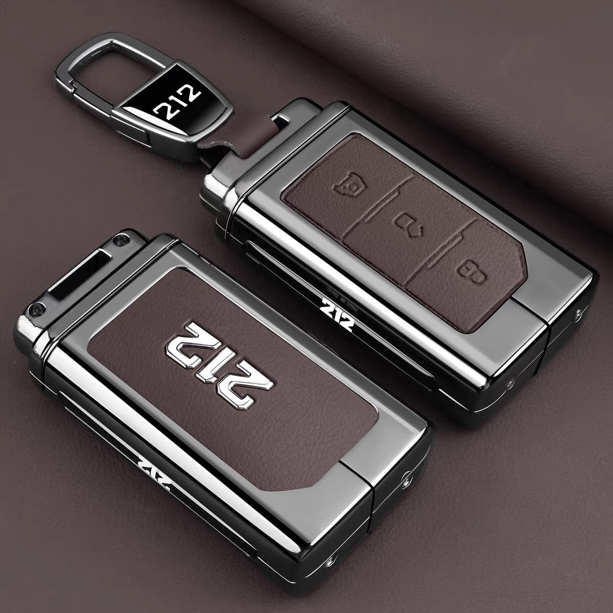 Brown leather (car logo buckle)