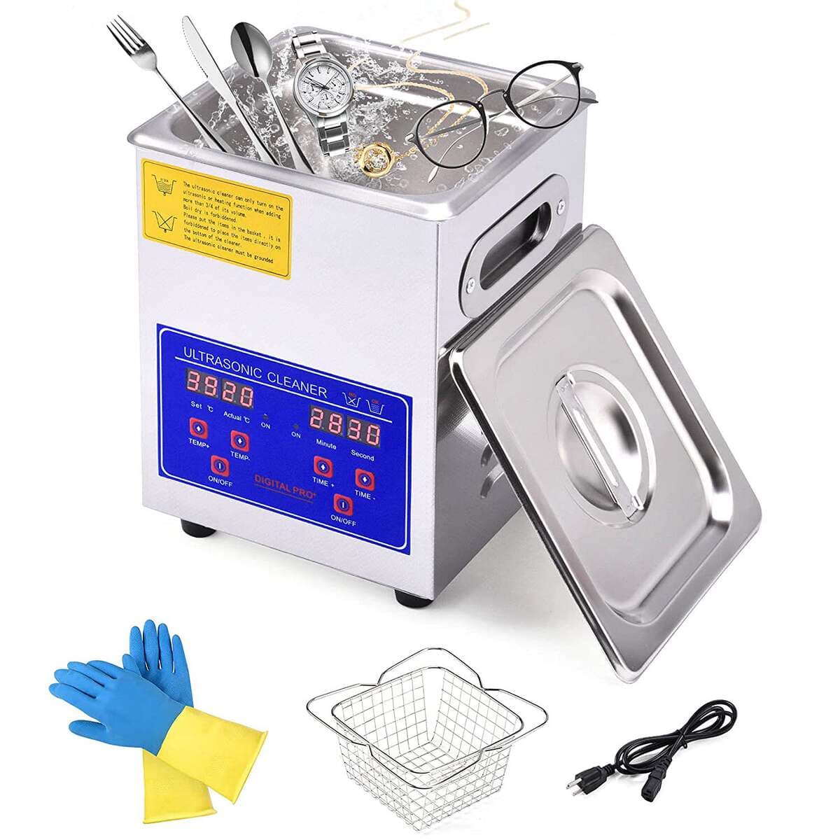 Ultrasonic Cleaning Machine, Small Industrial High-Power Dental Jewelry Stainless Steel Oil Removal Cleaner, Commercial Use 4