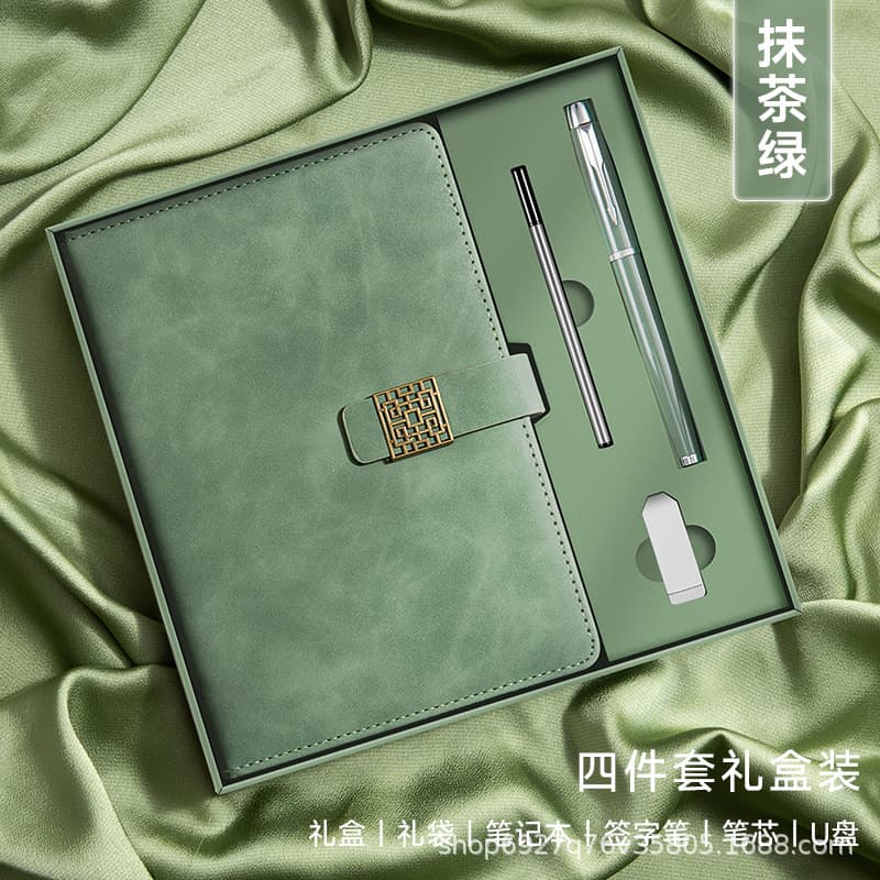 A5 - window lattice button four-piece set - matcha green