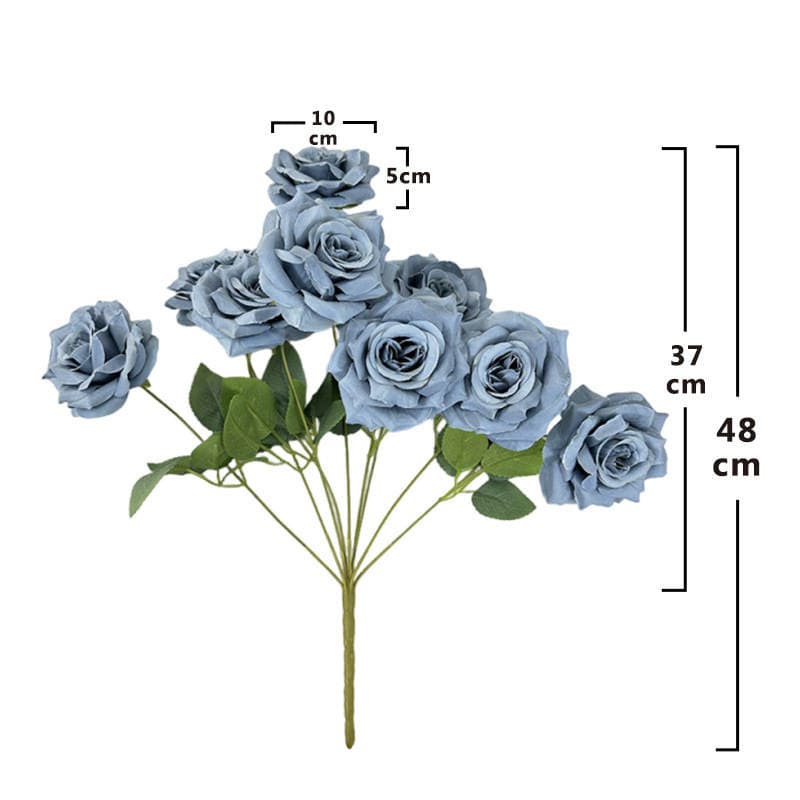 Artificial Rose Flower with 9 Heads, Diamond Rose, Artificial Flower, Rose Wall Waterfall, Fake Flower, Silk Flower Bouquet, Wedding Ceremony Hall 5