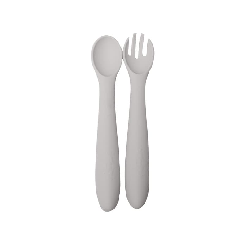 Silicone fork spoon gray
