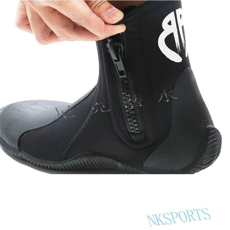 Customized 5Mmneoprene Black Diving Shoes Hard-Soled Vulcanized Shoes Anti-Cut, Non-Slip, Wear-Resistant, Protective Rubber Shoe Covers 3