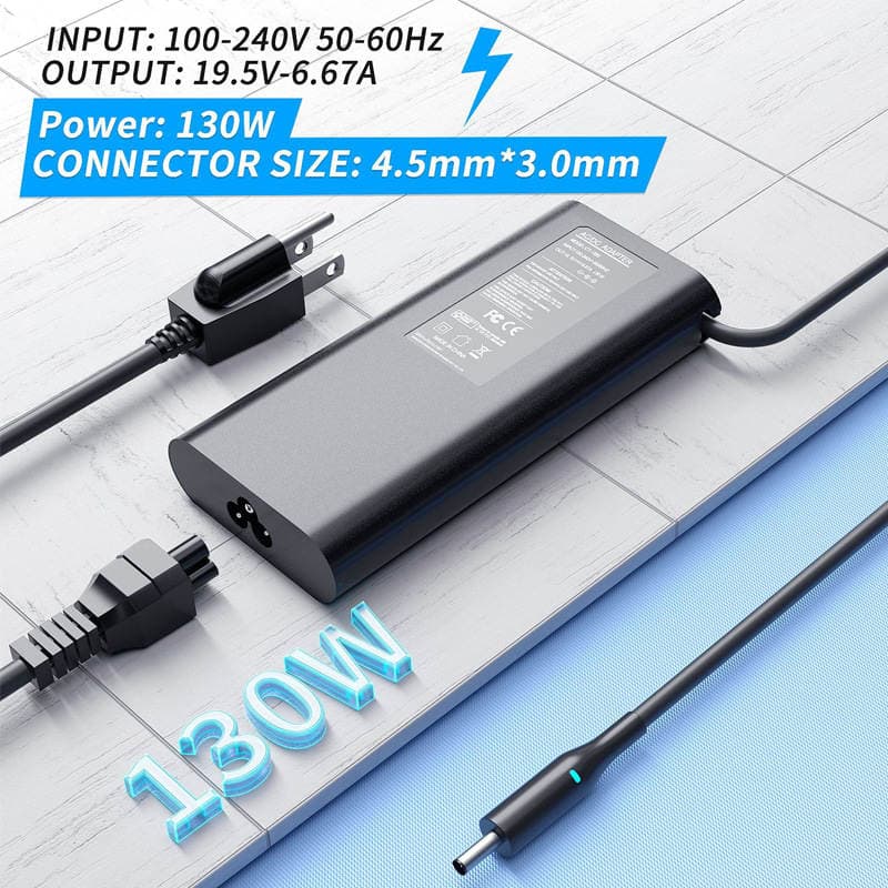 Customized Suitable Dell Laptop Charger 130W19.5V6.67A Dell Power Adapter 4