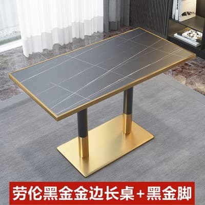 Gold-covered lauren black gold 120*60 + black gold stainless steel feet