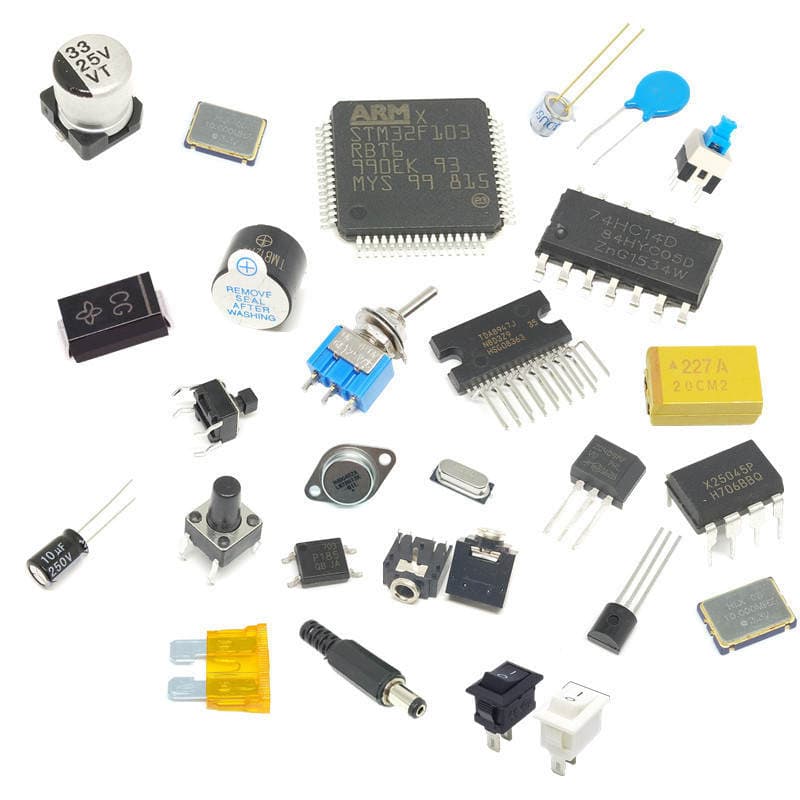 Elektron komponentlər: yarımkeçirici, IC çip, inteqral sxem, rezistor, kondensator. Topdan satış. 2