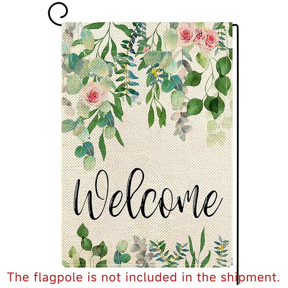 Fresh floral garden flag