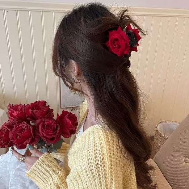 6004 red rose shark clip