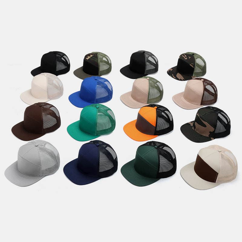 Amazon new 7 pieces cloth net hat Richardson truck cap cargo cap breathable sunshade baseball cap custom 2