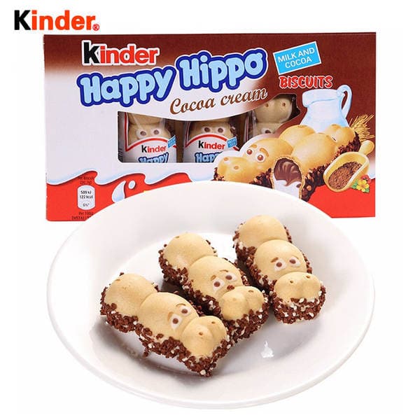 British Imported Kinder Happy Hippo Hazelnut Crispy Milk Chocolate Filled Hippo Popular Snack