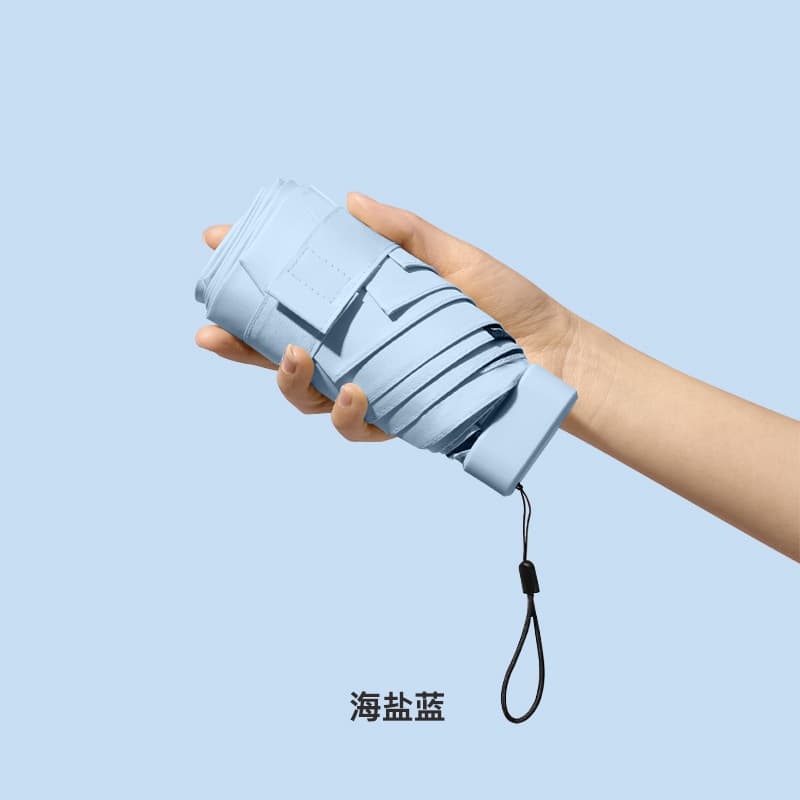 Six fold-color handle-sea salt blue