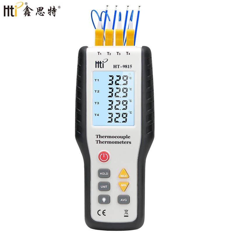 Xinsite Htiht9815 Four-Channel Contact Thermometer Digital Thermometer with High-Precision Thermocouple Delivery 5