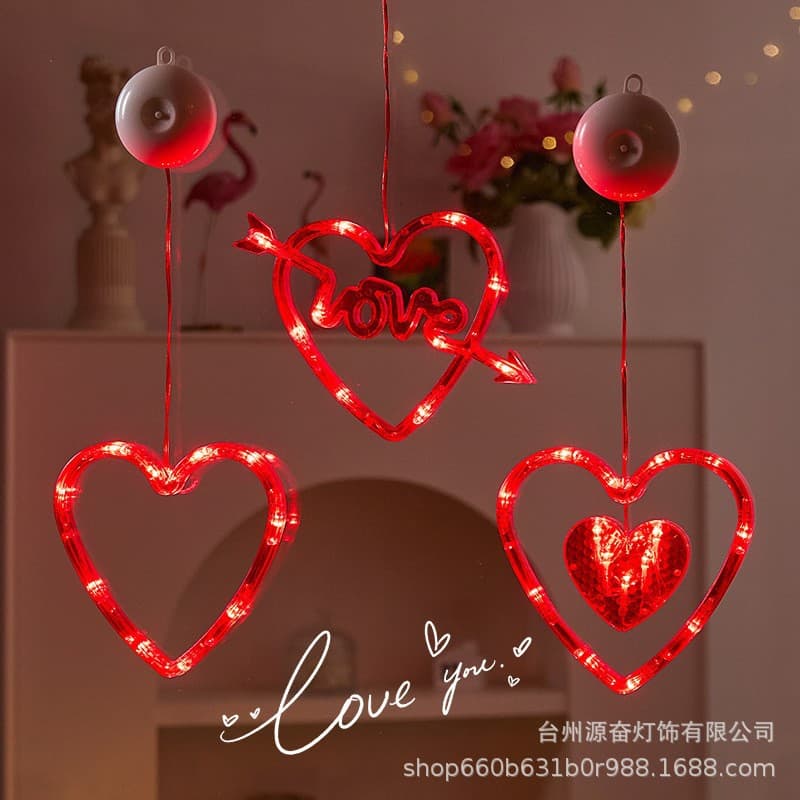 One arrow pierces the heart and double hearts [red]
