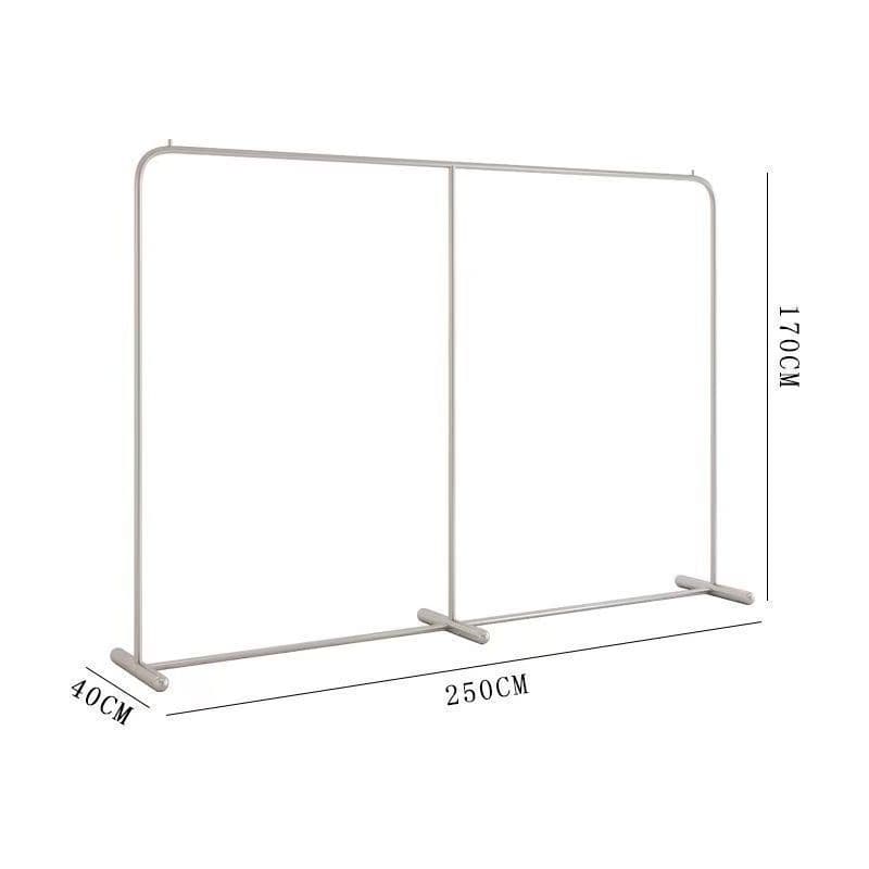 Stainless steel clothes rack - "authenticity guaranteed, or 10x refund" - length 250cm, height 170cm - "replace damaged items"