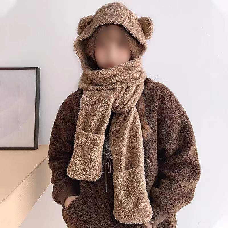 Three-piece set in brown