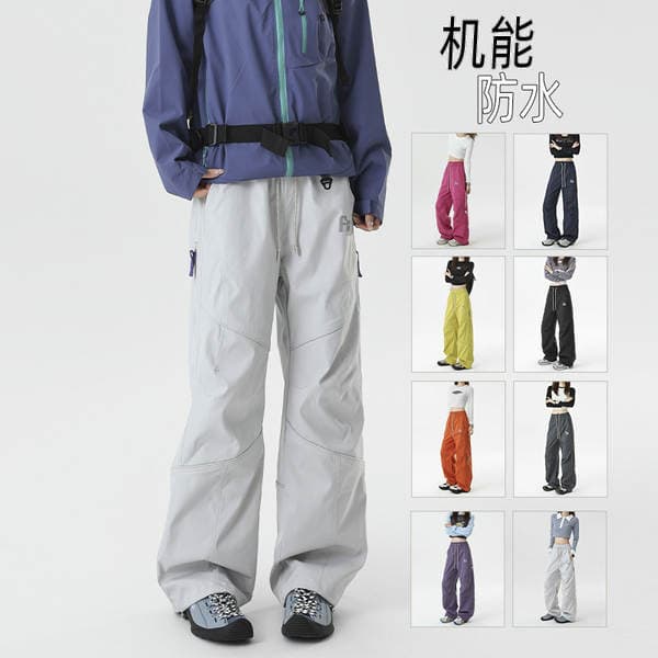2026 Spring New Windproof and Waterproof Hiking Pants for Men and Women, Outdoor Mountaineering Pants, Loose Straight-Leg Casual Pants