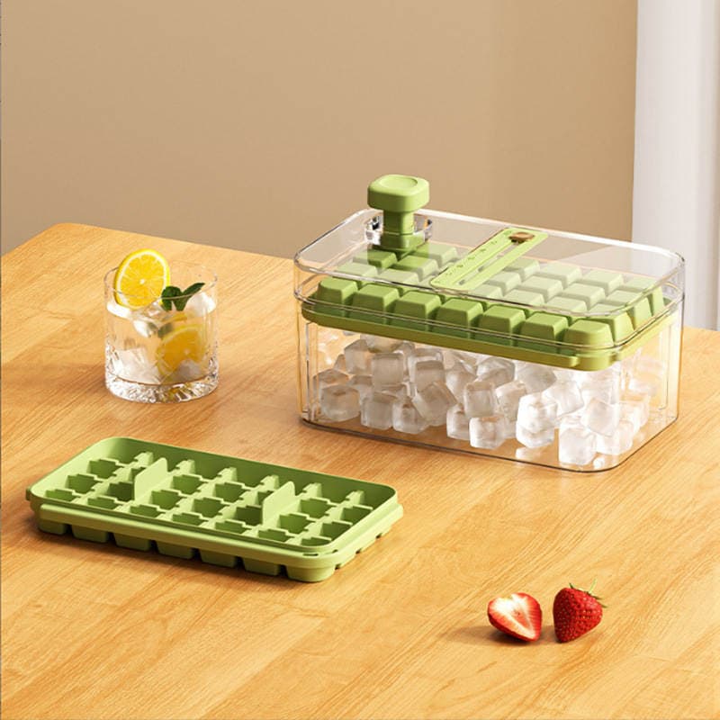 Ice Cube Mold Food Grade Household Press Ice Cube Homemade Ice Cube Artifact with Lid Ice Box Sealed Ice Storage Box 4
