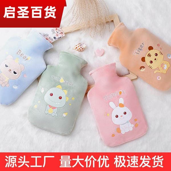 New cartoon baby velvet plush hot water bag water filling student warm handbag cute mini hand warmer wholesale