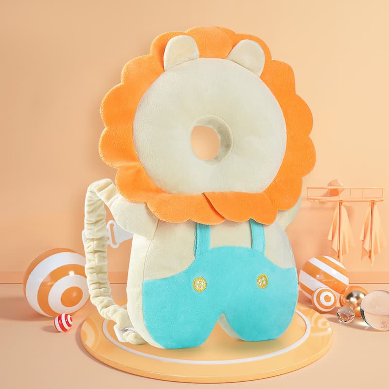 Orange and blue little lion + horizontal belt (half velvet style)