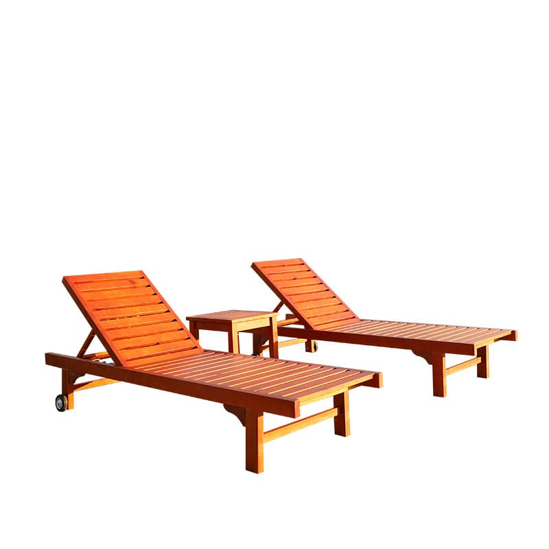 2 recliner 1 tea table (pine)