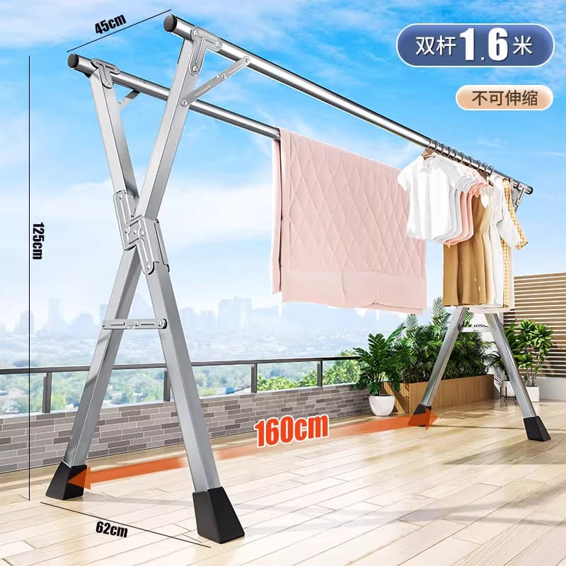 Upgraded double rod basic 1.6m - non-extendable
