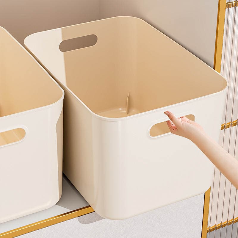 Desktop Storage Box for Household Snacks, Toys, and Miscellaneous Items, Rectangular Cosmetic Organizer with a High-End Feel and Lid 1