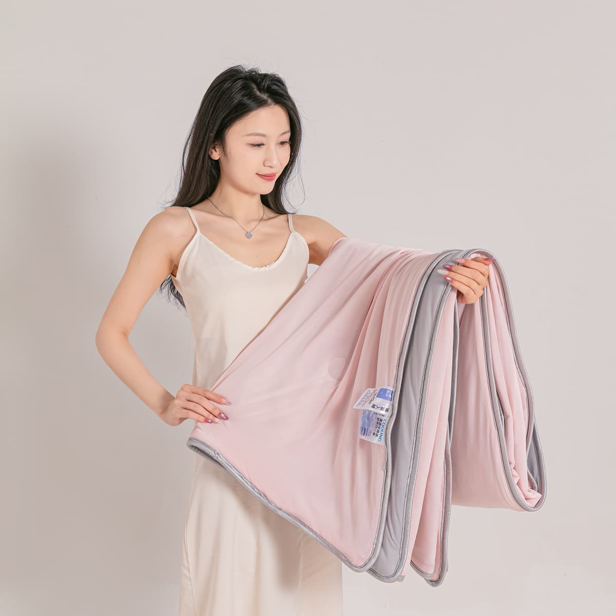 Double spell pink and gray [silky - can sleep naked]