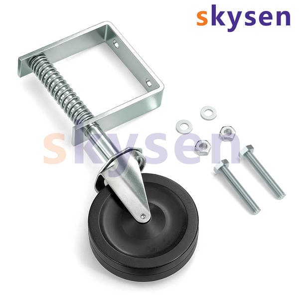 4inch Courtyard Load-Bearing Support Bottom Wheels Silent Casters Shock-Absorbing Wheels Adjustable Telescopic Door Spring Wheels Universal Wheels