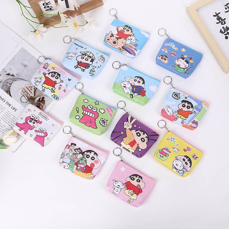 New Crayon Shin-Chan Children's Cartoon Bag Coin Purse Simple Male and Female Student Wallet Storage Bag Factory Direct Supply 1