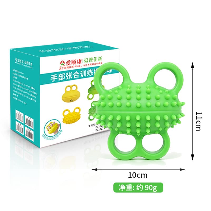 Upgraded frog grip massage ball - green (textured massage, enhanced grip comfort)