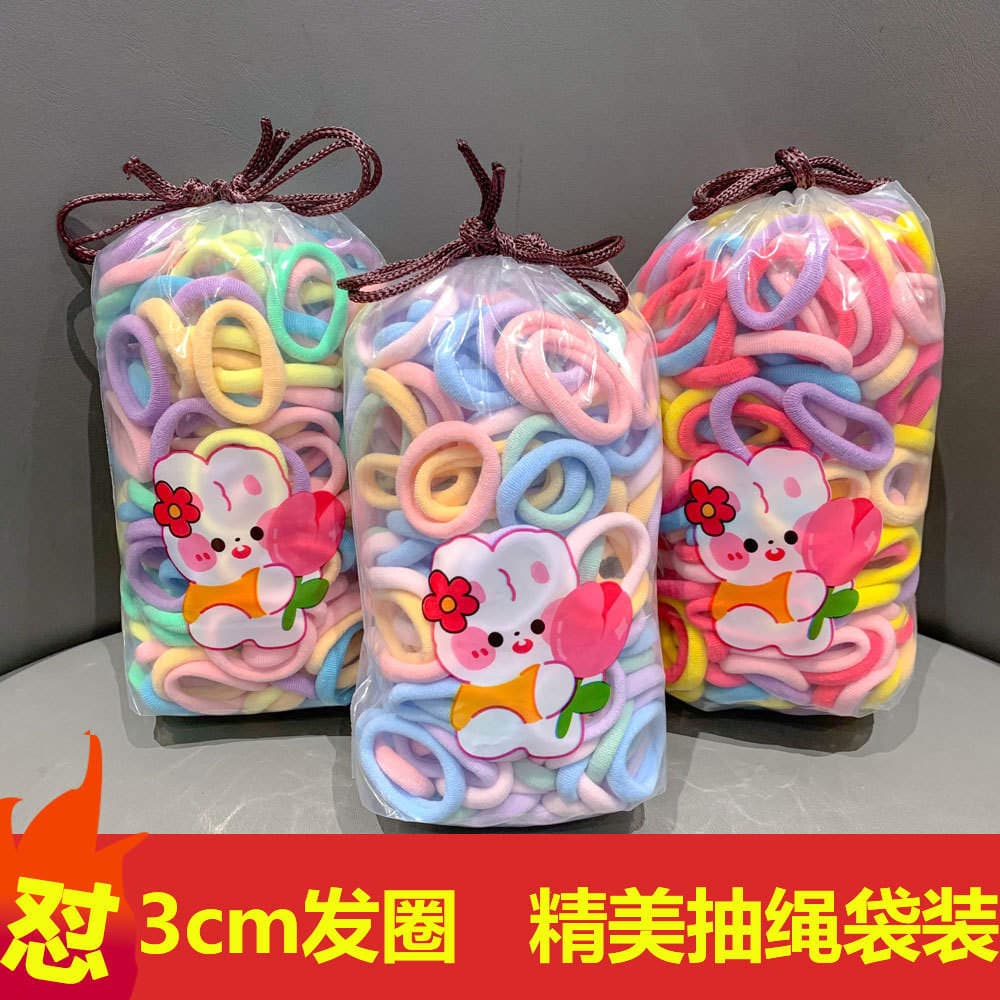 3cm Children's Hair Ties in Candy Colors, Gentle on Hair, Good Elasticity, Rubber Bands for Girls to Tie Their Hair, Hair Accessories 2